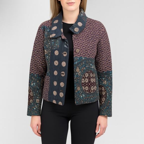 Vintage Quilted Printed Jacket - Picture 1 of 12